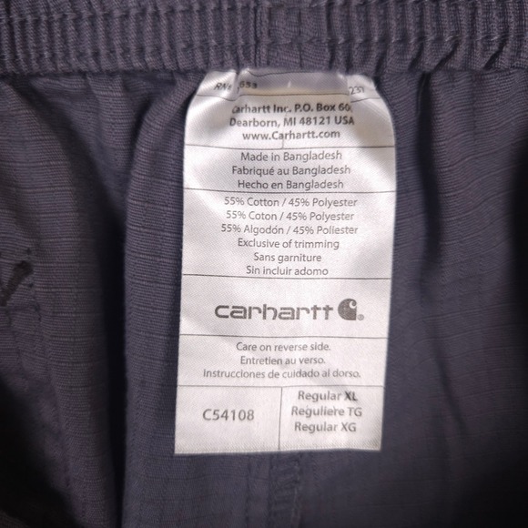 Carhartt Men's XL Ripstop Scrub Pants Cargo Gray C54108 Workwear Medical Uniform - Picture 9 of 10